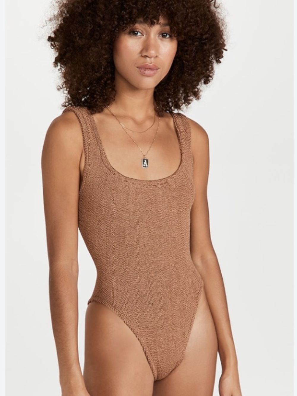 Hunza G Classic Classic One Piece - Metallic Cocoa